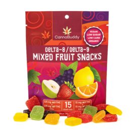 CannaBuddy Delta 8 / Delta 9 Mixed Fruit Snacks (225 mg Total Delta 8 THC + 225 mg Total Delta 9 THC)