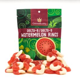 CannaBuddy Delta 8 / Delta 9 Watermelon Rings (600 mg Total Delta 8 THC + 600 mg Total Delta 9 THC)