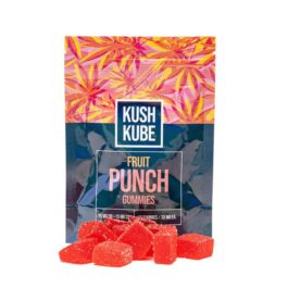 Kush Kube Delta 9 + CBD Gummies – Fruit Punch (150 mg total Delta 9 THC + 150 mg Total CBD)