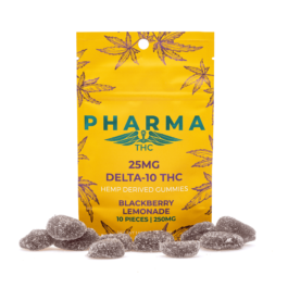 PharmaTHC Delta 10 THC Gummies – Blackberry Lemonade (250 mg Total Delta 10 THC)