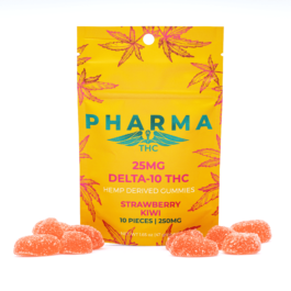 PharmaTHC Delta 10 THC Gummies – Strawberry Kiwi (250 mg Total Delta 10 THC)