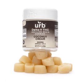 Urb Delta 9 THC / HHC Live Resin Gummies – Coconut Cream (200 mg Total Delta 9 THC + 300 mg Total HHC)